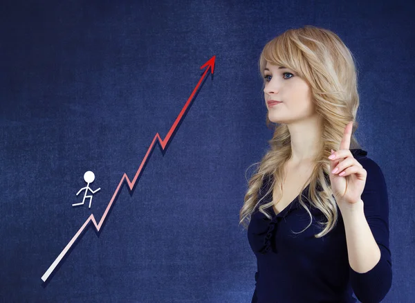 Karrier-növekedést, lépésről lépésre koncepció — Stock Fotó