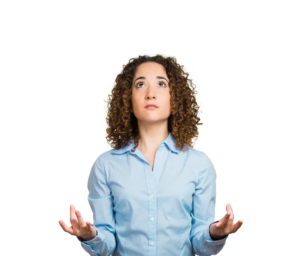 Mujer relajante, meditando, en modo zen — Foto de Stock