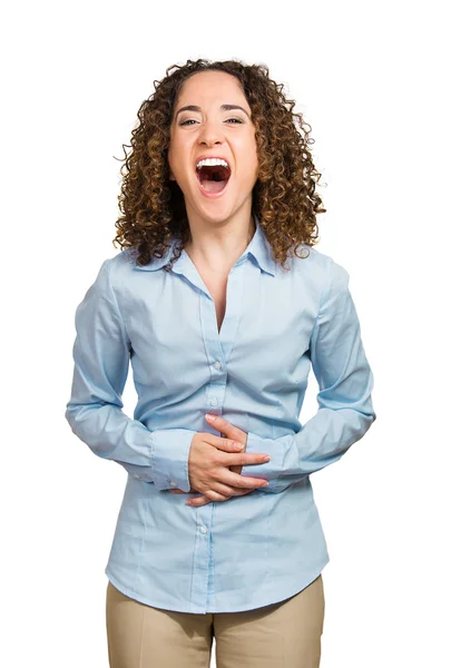 Feliz mujer riendo — Foto de Stock