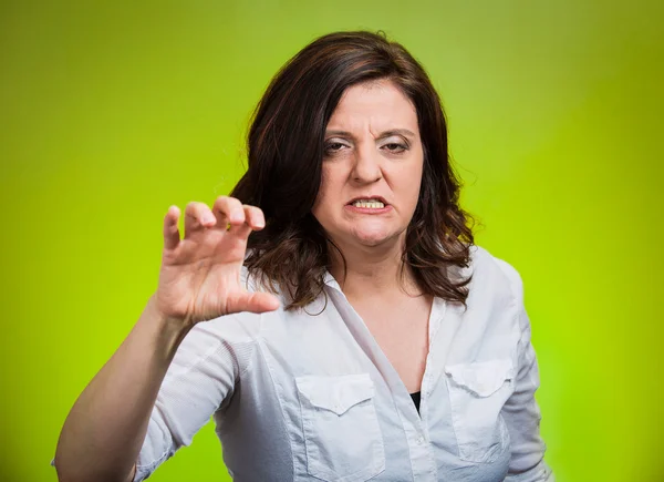 Unhappy angry middle aged woman — Stock Photo, Image