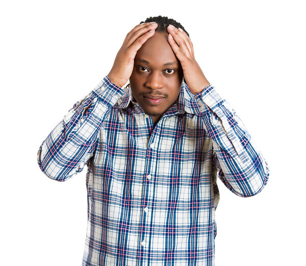 Беспокойный расстроенный человек
