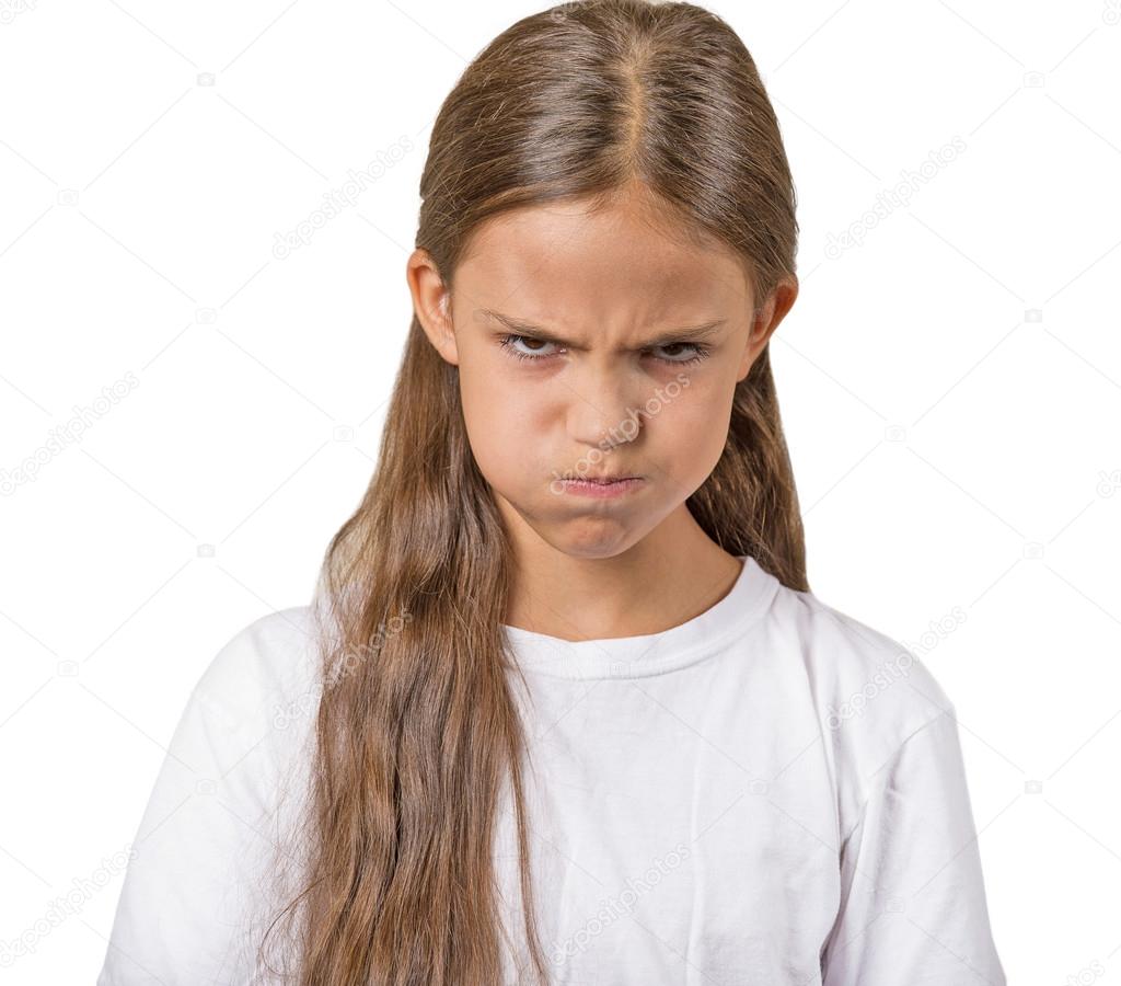 Angry teenager girl