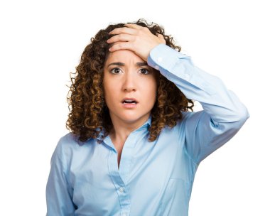 Shocked woman clipart