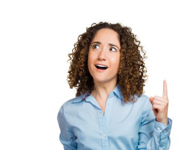 İş kadınının harika bir fikri var.