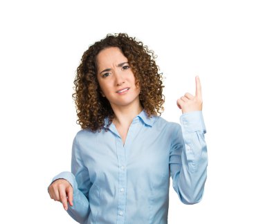 Confused distracted woman clipart