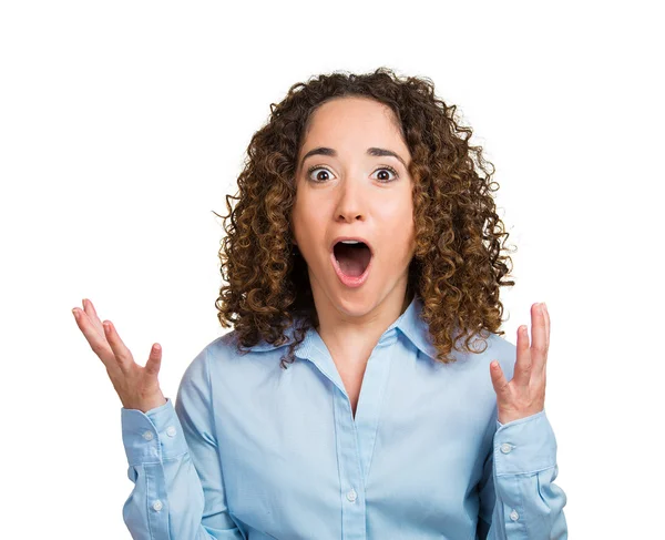 Surprise astonished woman — Stock Photo, Image