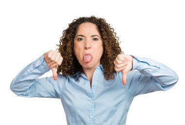 genç güzel kadınlar başparmak aşağı