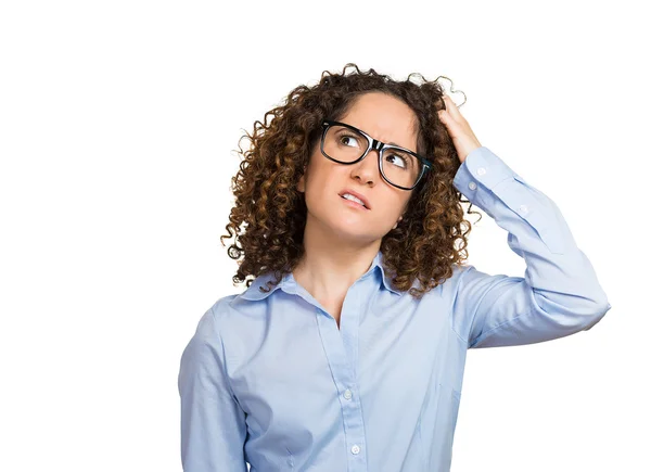Confused woman thinking — Stock Photo, Image
