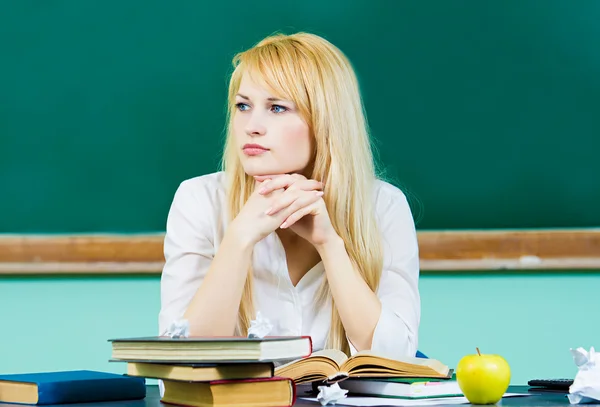 Verveeld ongelukkig student — Stockfoto