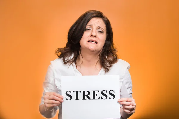 Donna stressata — Foto Stock