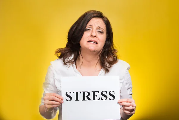 Benadrukt vrouw — Stockfoto