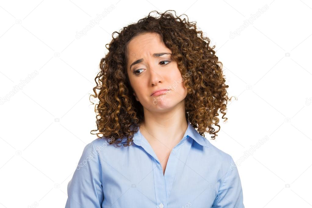 Sad offended woman