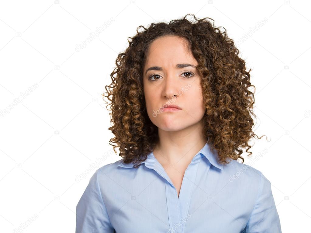 Portrait angry jealous woman