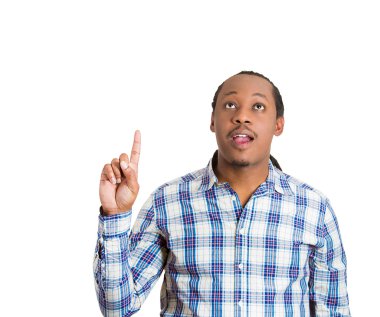 Parmak ile işaret adam bir fikri vardır