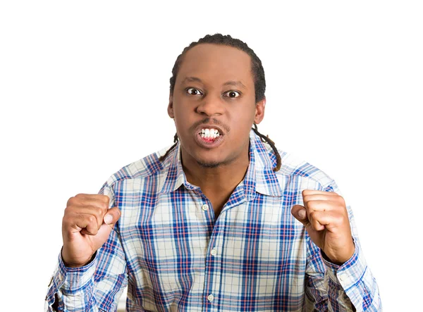 Kızgın genç hoşnutsuz adam 