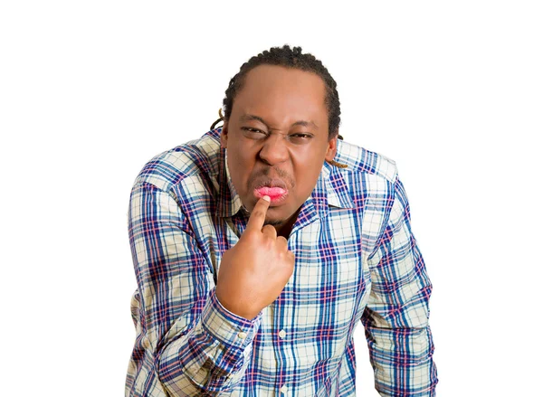 Black man angry expression — Stock Photo, Image