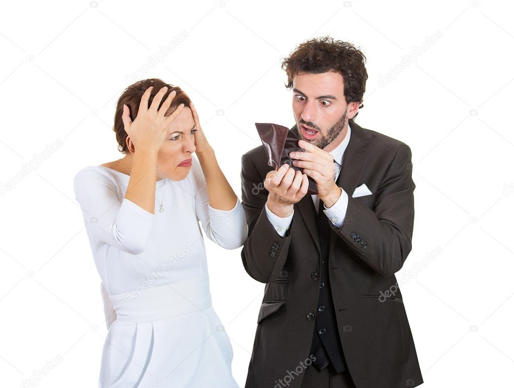 Broke bankrupt young couple — Stock Photo © SIphotography #53691277