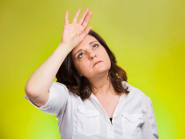 Annoyed tired middle aged woman — Stock Photo, Image