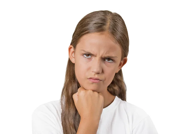 Jeune fille en colère, adolescent malheureux — Photo