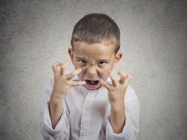 Angry child, Boy Screaming histerical

