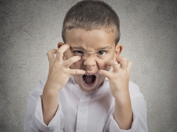 Angry child, Boy Screaming hysterical