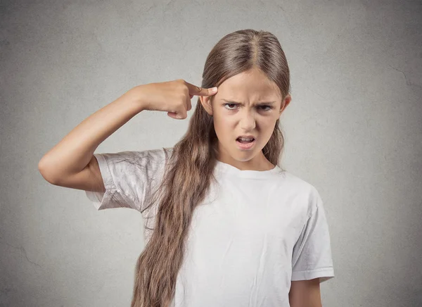 Adolescente chica preguntando es usted loco ? — Foto de Stock