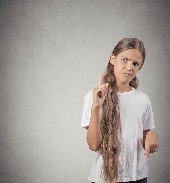 confused unhappy teenager girl 