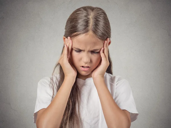 Stressade barn, tonåring tjej — Stockfoto