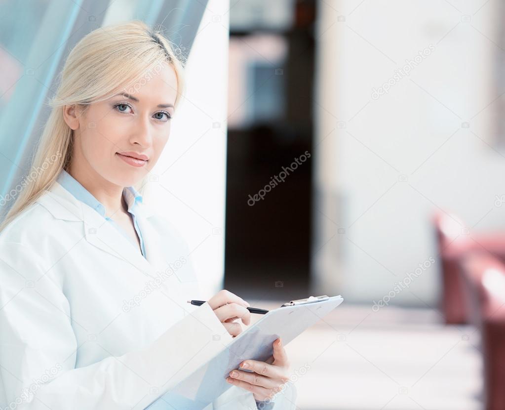 confident, female doctor, healthcare professional