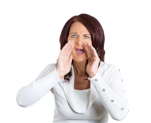 Donna arrabbiata che urla — Foto Stock
