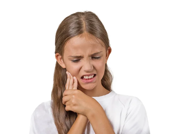 Girl with tooth ache — Stock Photo, Image