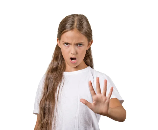 Irritado irritado desagradado adolescente menina — Fotografia de Stock