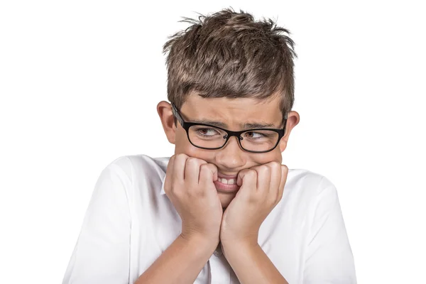 Anxious stressed boy — Stock Photo, Image