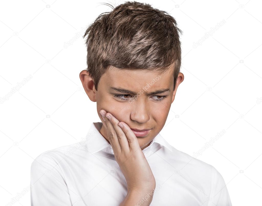 young man with sensitive tooth ache