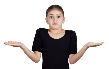 clueless, mutsuz küçük kız