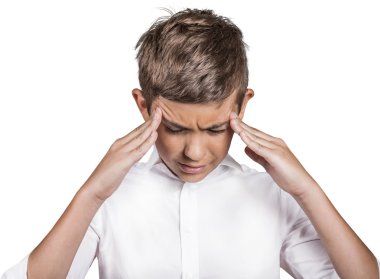 Stresli genç çocuk