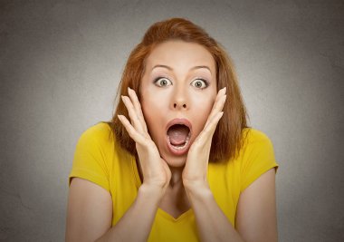 shocked woman  clipart