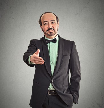 el sıkışırken işadamı