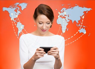 Modern iletişim teknolojisi cep telefonu yüksek teknoloji