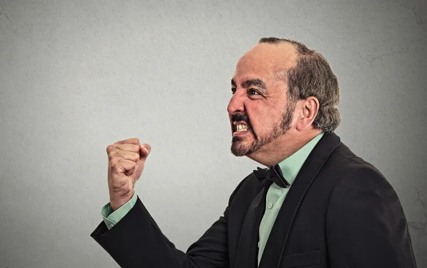 Portrait angry middle aged man — Stock Photo, Image