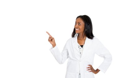 smiling confident female doctor, healthcare professional clipart