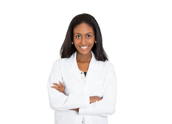 Amigável, sorridente confiante profissional de saúde feminino — Fotografia de Stock