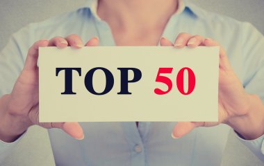 kart holding işkadını eller ile top 50 iletiyi imzala 