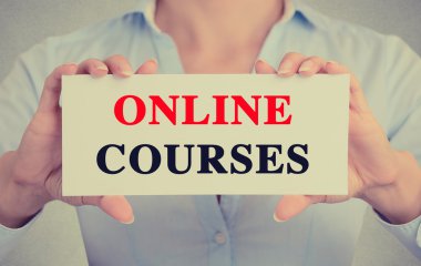 Kart işareti online kurslar mesaj ile holding işkadını eller 