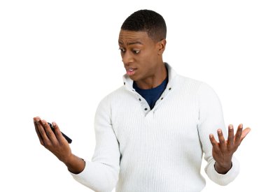 genç adam, şok sürpriz cep telefonundan gördüğü tarafından