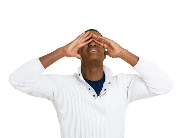 Sad depressed, alone, disappointed gloomy young man — Stock Photo, Image