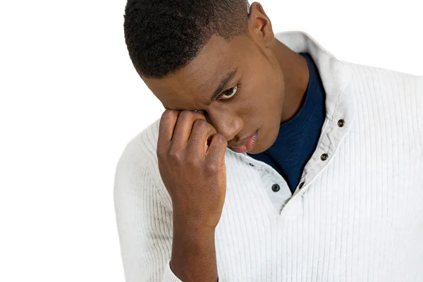 Deprimido triste jovem — Fotografia de Stock