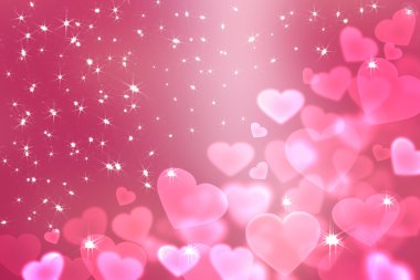 Wallpaper  to Valentine's Day with pink hearts clipart