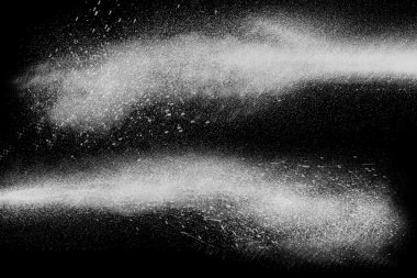 Beyaz toz patlayan hareket dondurmak