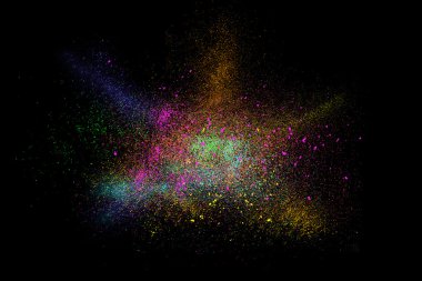 Renkli toz patlama bulut